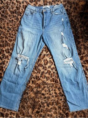 Hollister Light Blue Curvy High-Rise Dad Jeans